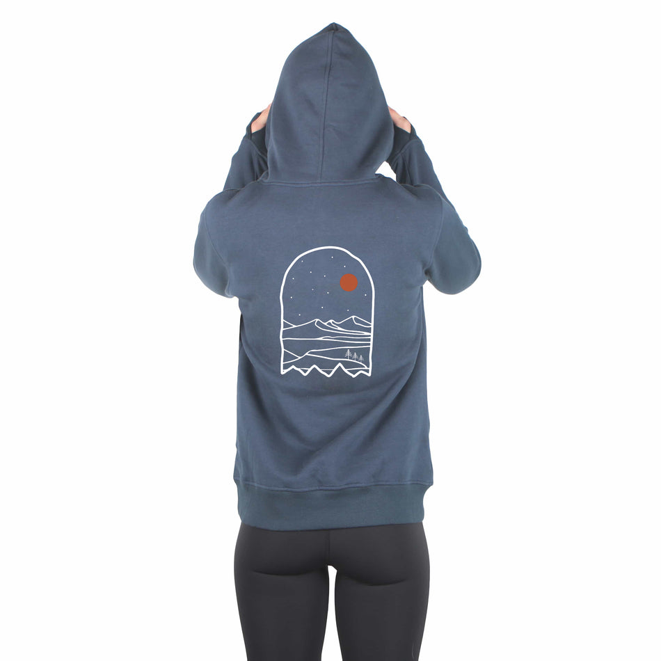 I Ride Sideways Inside DWR Sig Fit Hoodie Womens Navy