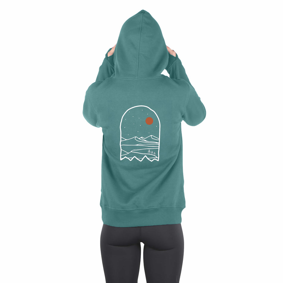 I Ride Sideways Inside DWR Sig Fit Hoodie Womens Teal