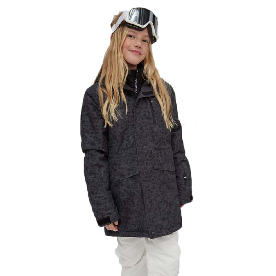 ONeill Zeolite Girls Jacket Grey Print / Black