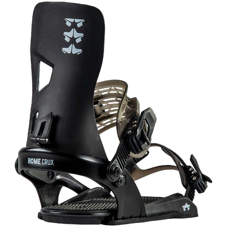 Rome Crux Mens Snowboard Bindings Black