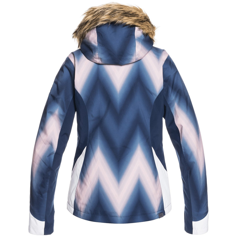 Roxy Jet Ski Premium Womens Jacket Medieval Blue Chevron