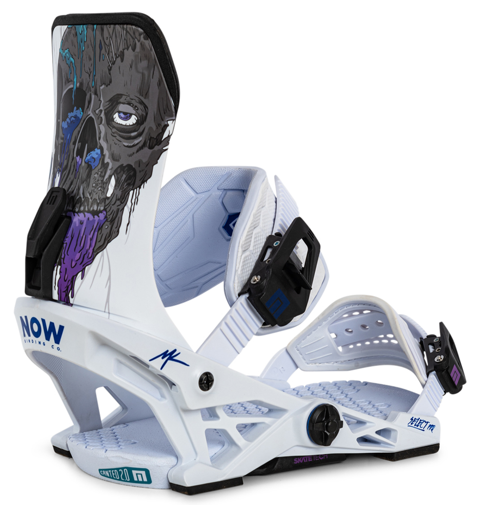 Now Select Pro Mens Snowboard Bindings Kowalchuk White