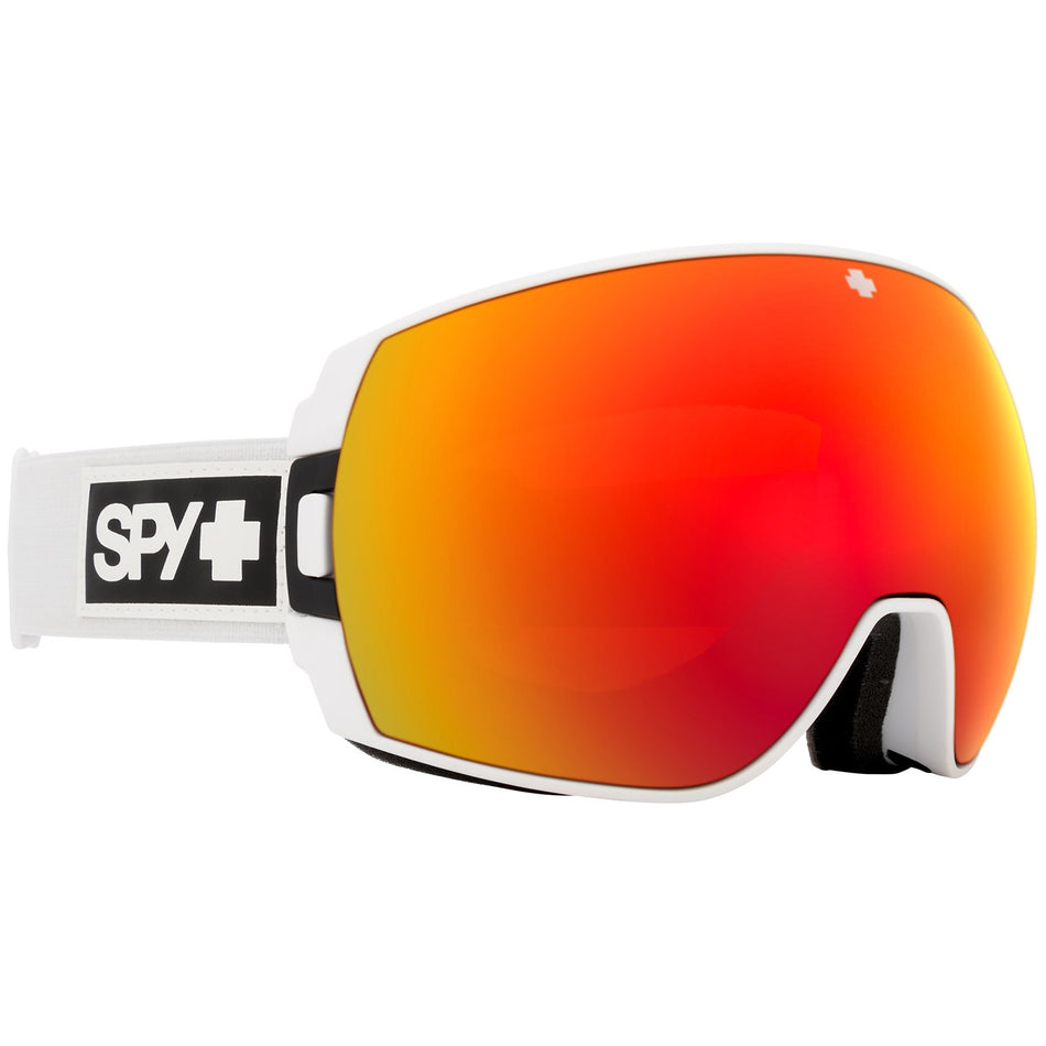 Spy Legacy Goggles 2024 Matte White - Happy Bronze with Red Spectra Mirror + Spare Lens