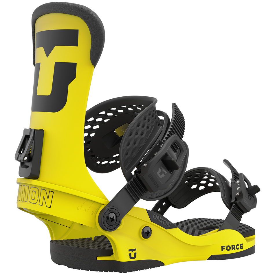 Union Force Mens Snowboard Bindings (Team High Back) Electric Yellow