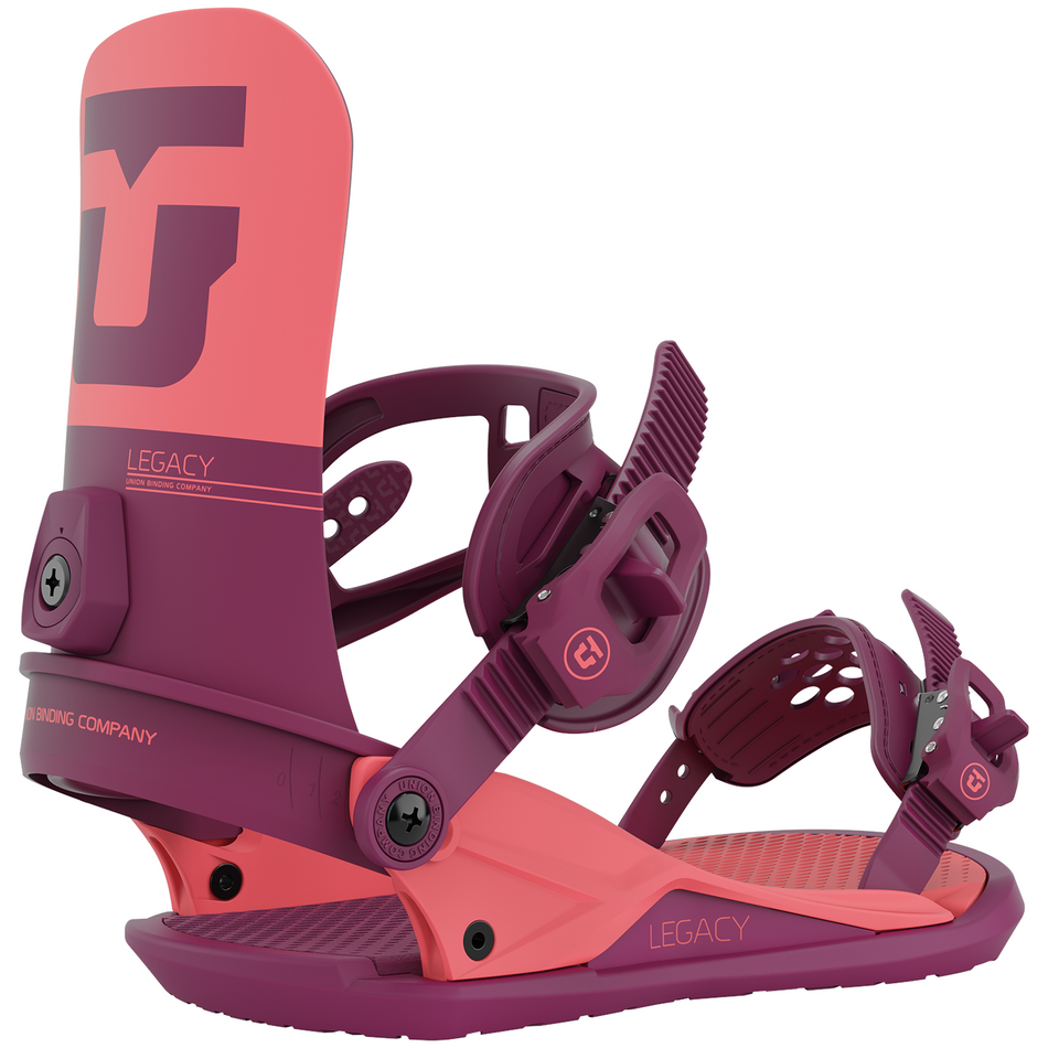 Union Legacy Womens Snowboard Bindings Raspberry