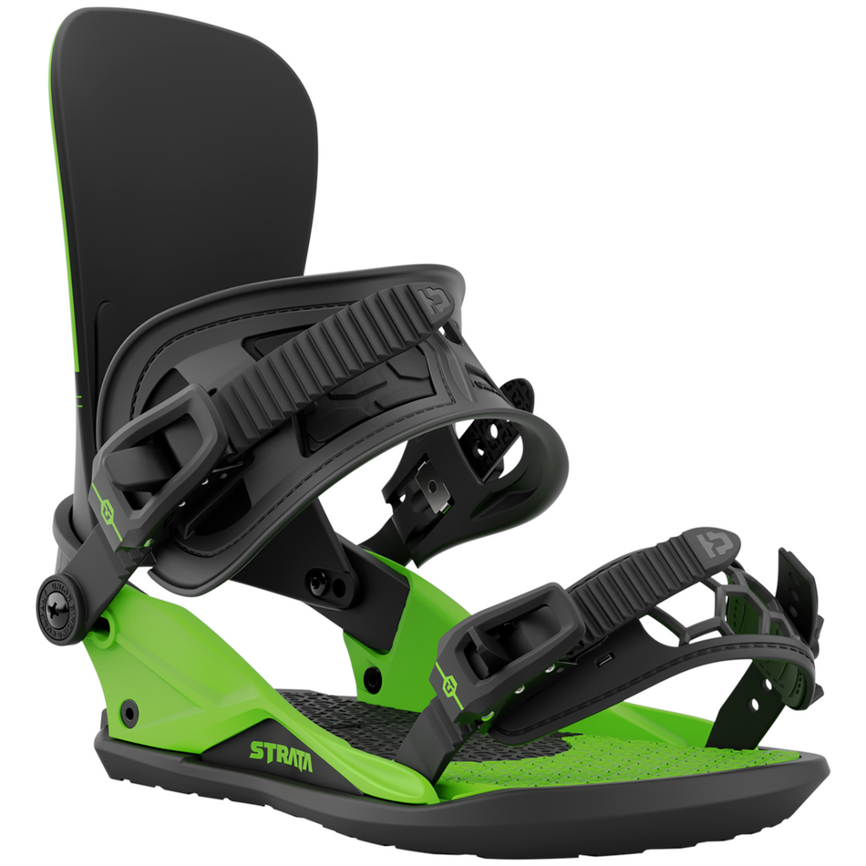 Union Strata Mens Snowboard Bindings (Team High Back) Acid Green