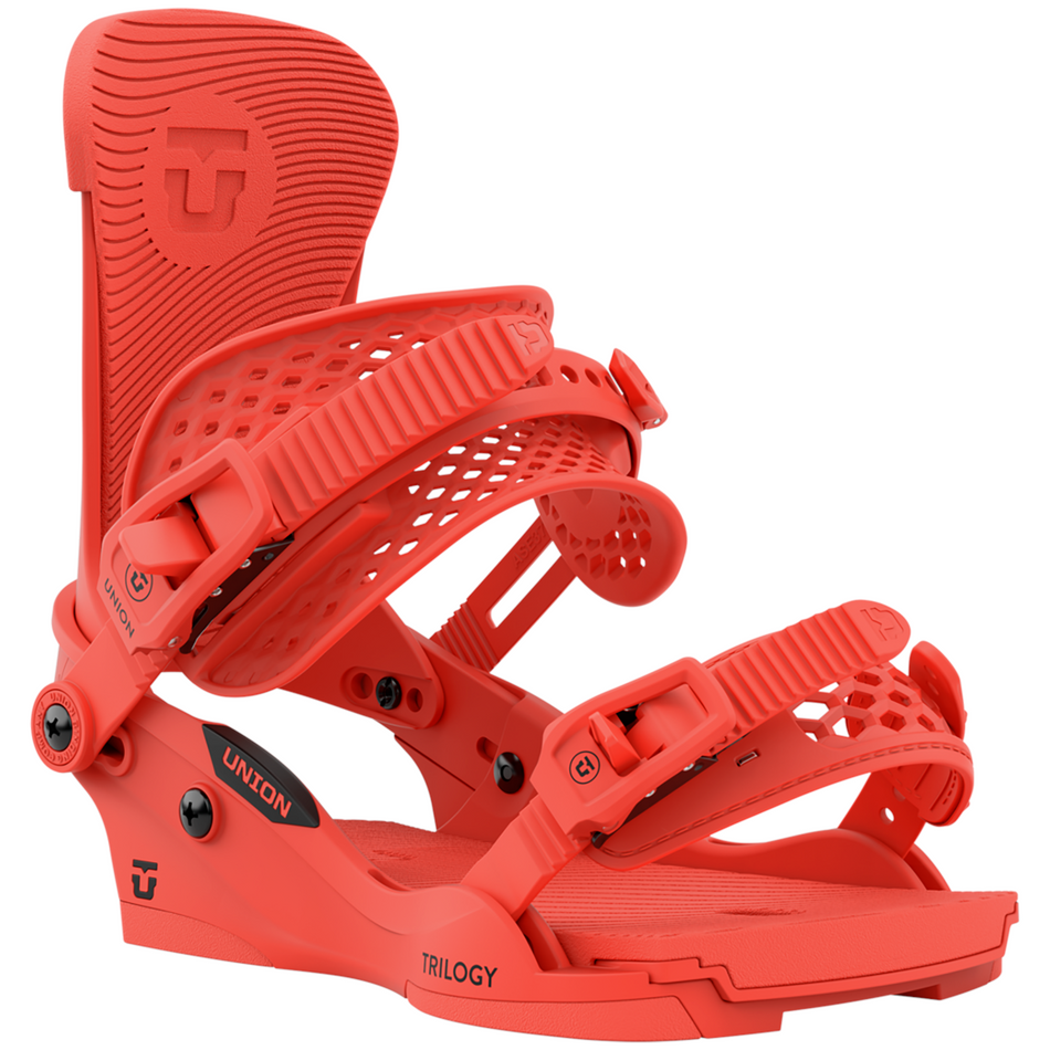 Union Trilogy Womens Snowboard Bindings (Team High Back) Coral