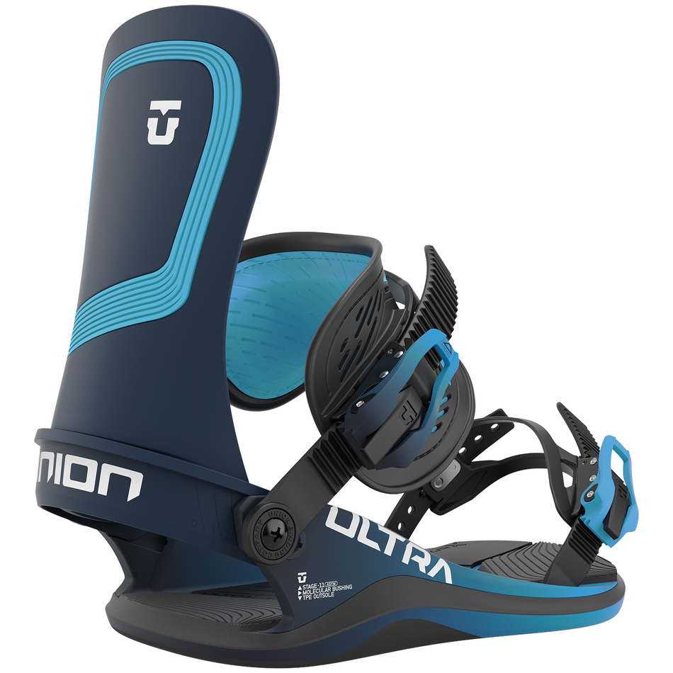 Union Ultra Mens Snowboard Bindings Aqua Blue