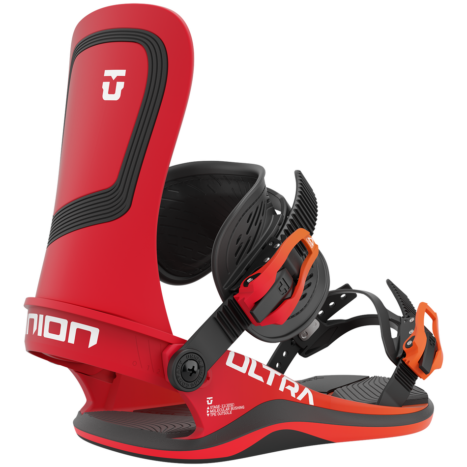 Union Ultra Mens Snowboard Bindings Ultra Red