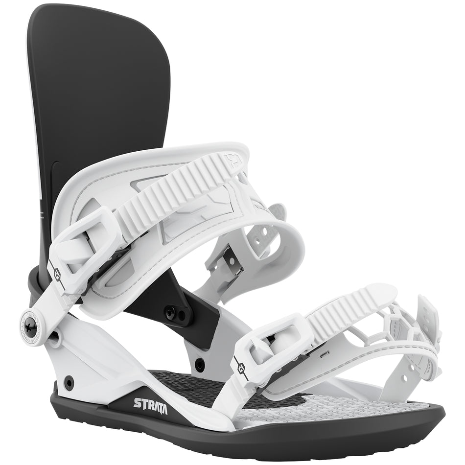 Union Strata Mens Snowboard Bindings (Team High Back) White